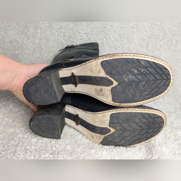 Caterpillar Women's Black Leather Boots Model Jessie Size 8 Y2k Made In Brazil - Picture 10 of 11